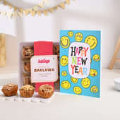 Happy New Year Card With Baklawa-UAE